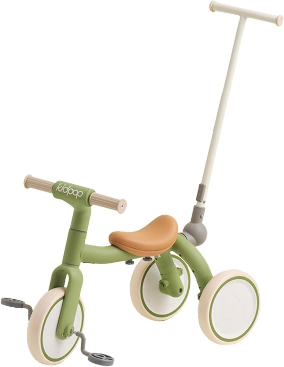 4 in 1 Kids Trike Balance Bike Scooter Push Trike EVA Wheels Green - Kwikley
