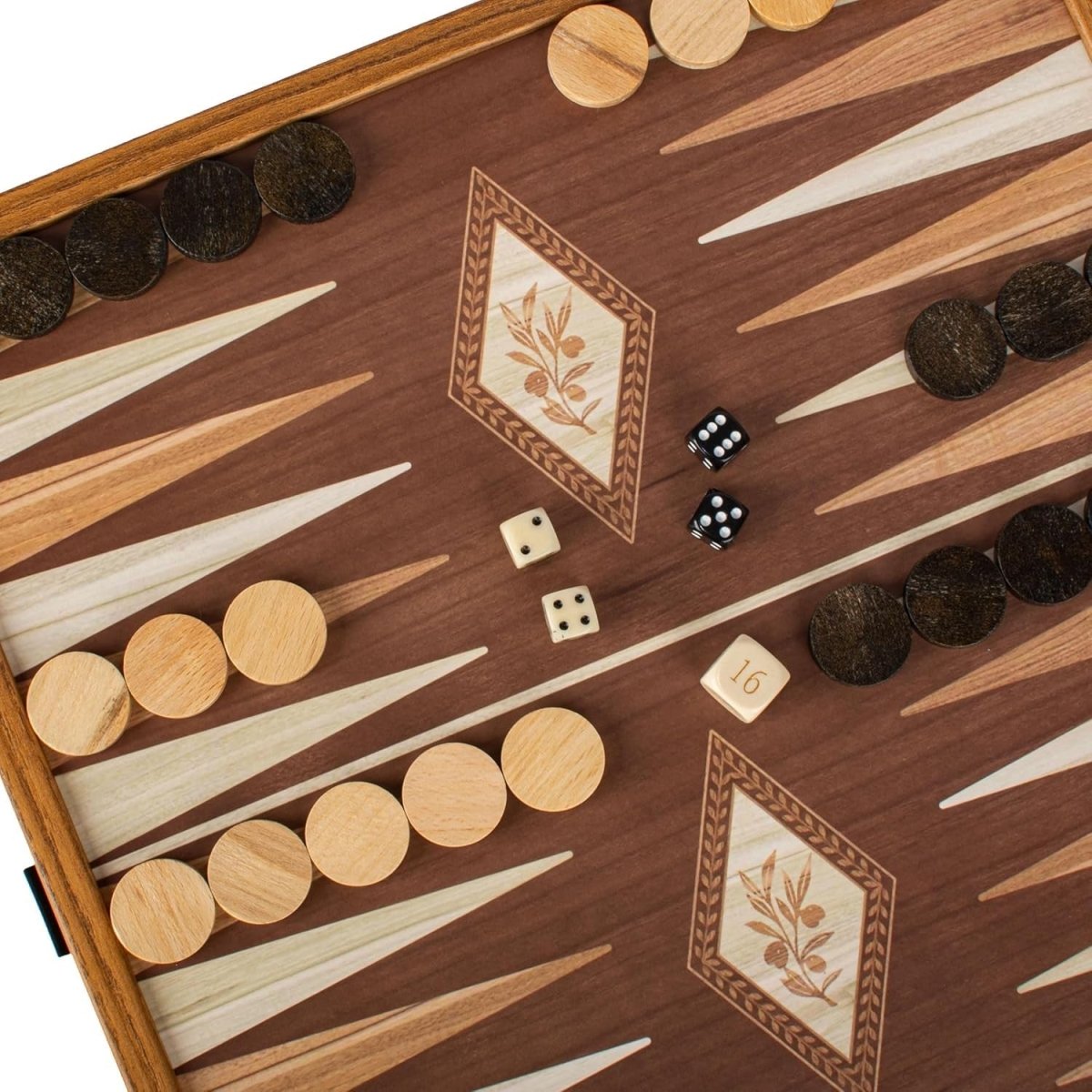 4 - in - 1 Wooden Classic Board Game Set 34cm – Chess, Ludo, Backgammon - Kwikley