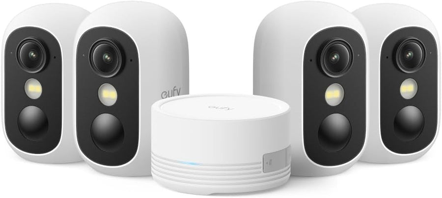 4 Pack Wireless Security Cameras AI Facial Recognition Night Vision - Kwikley