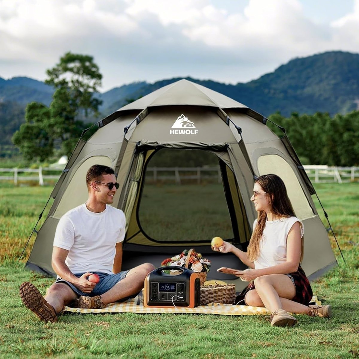 4 Person Instant Pop Up Camping Tent Waterproof Family Dome - Kwikley