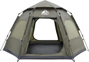 4 Person Instant Pop Up Camping Tent Waterproof Family Dome - Kwikley