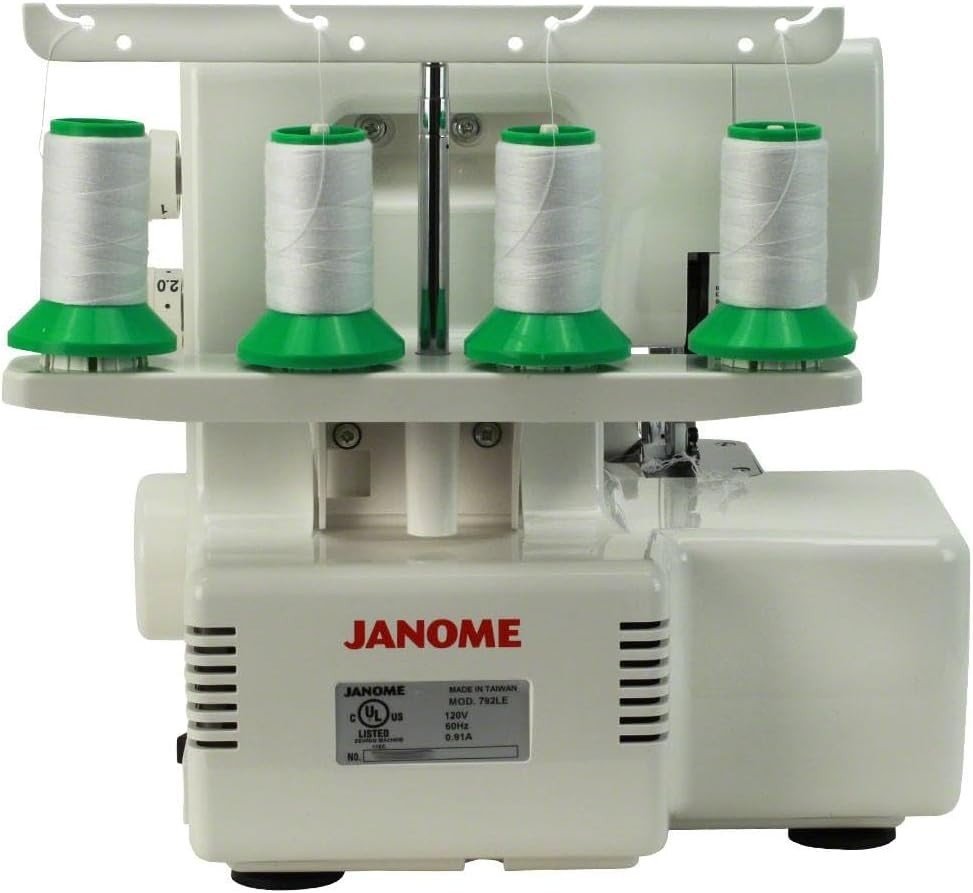 4 Thread Overlocker Serger Sewing Machine Color Coded Threading - Kwikley