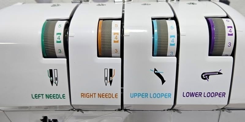 4 Thread Overlocker Sewing Machine Differential Feed 1300 SPM LED - Kwikley