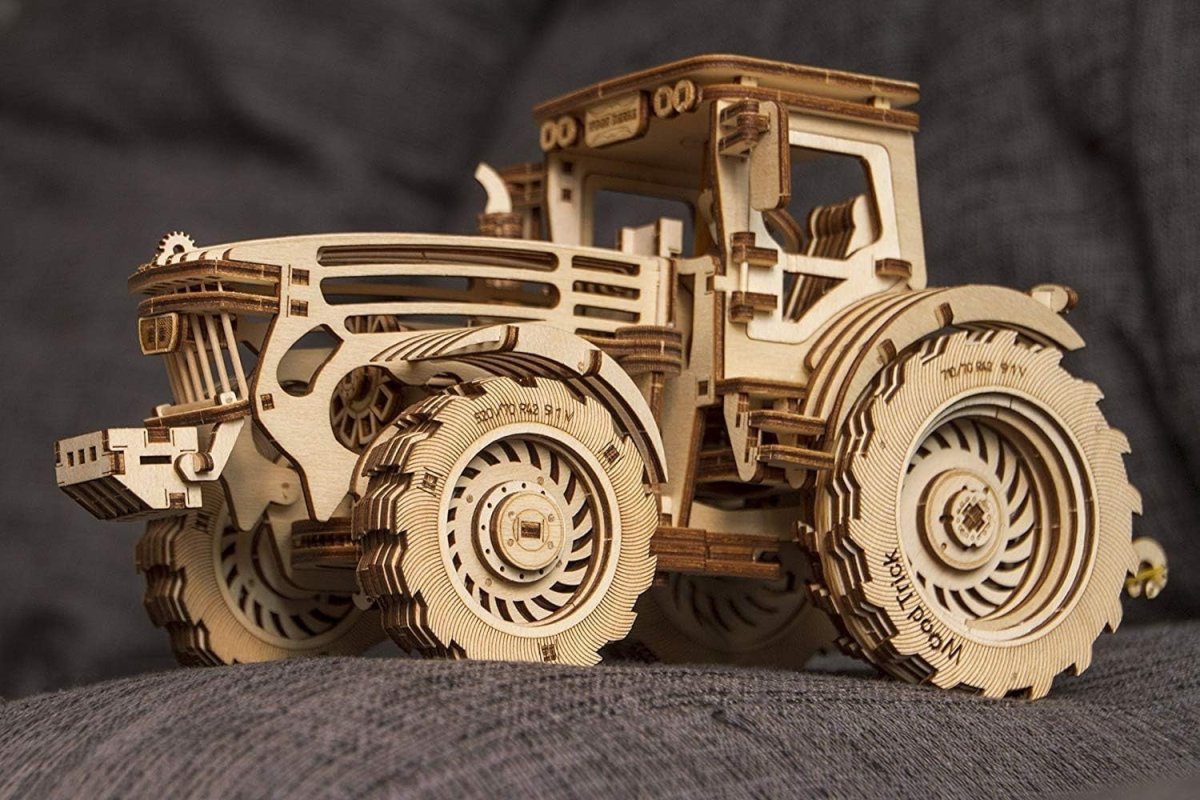 401pc Wooden Tractor Model Kit Mechanical 3D Puzzle DIY Engineering - Kwikley