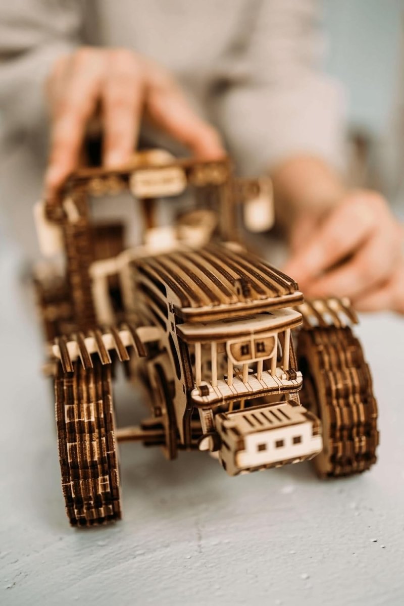 401pc Wooden Tractor Model Kit Mechanical 3D Puzzle DIY Engineering - Kwikley