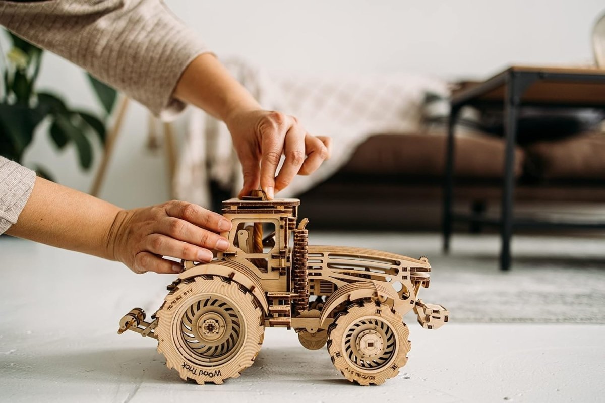 401pc Wooden Tractor Model Kit Mechanical 3D Puzzle DIY Engineering - Kwikley