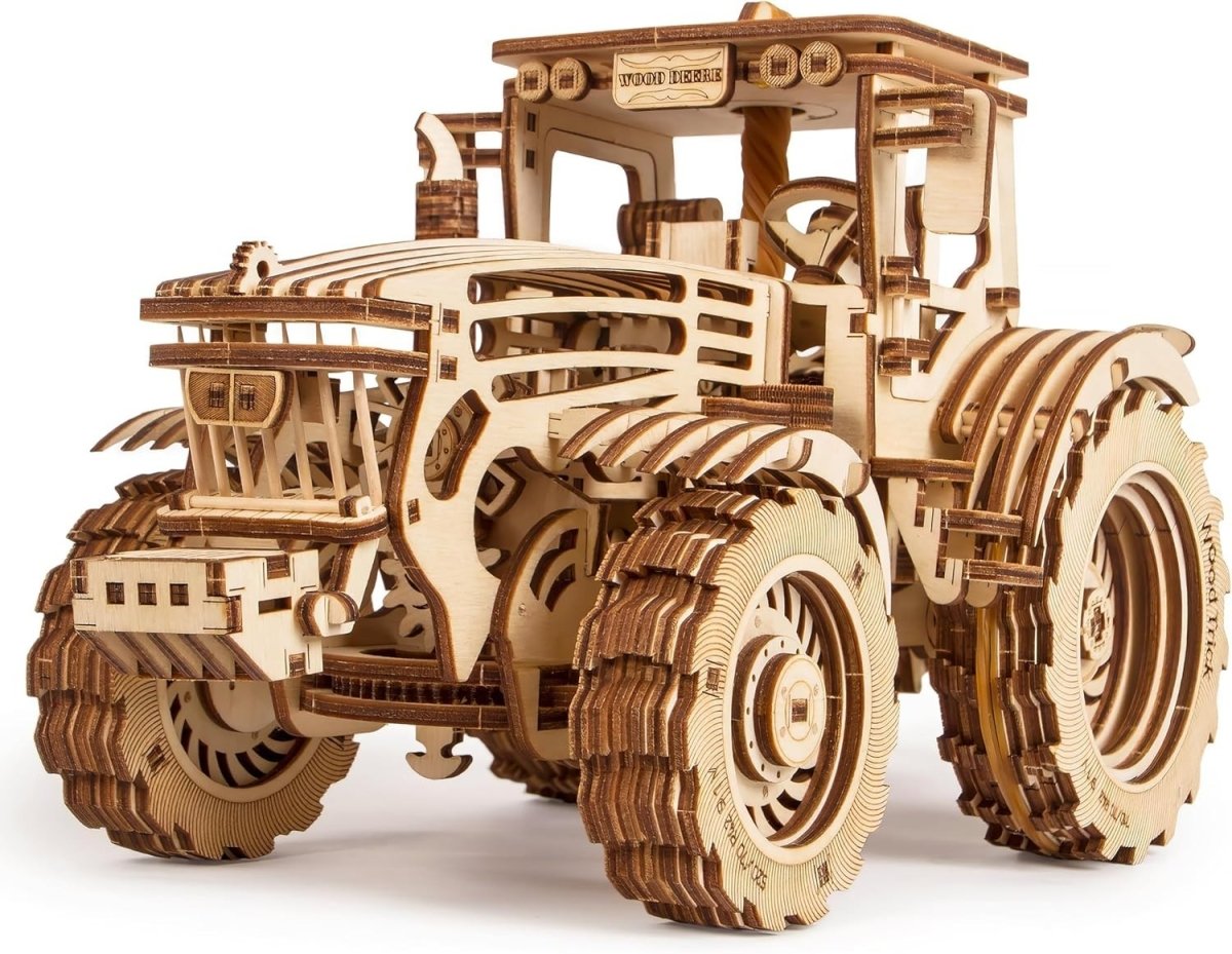 401pc Wooden Tractor Model Kit Mechanical 3D Puzzle DIY Engineering - Kwikley