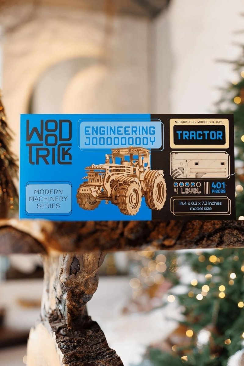 401pc Wooden Tractor Model Kit Mechanical 3D Puzzle DIY Engineering - Kwikley