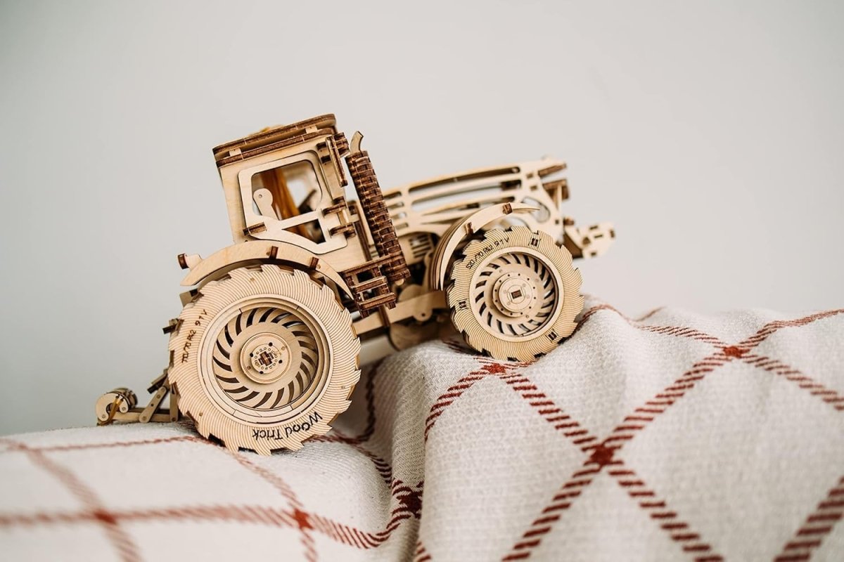 401pc Wooden Tractor Model Kit Mechanical 3D Puzzle DIY Engineering - Kwikley