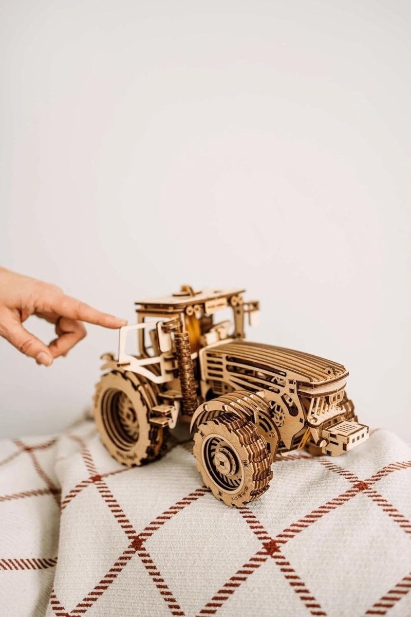 401pc Wooden Tractor Model Kit Mechanical 3D Puzzle DIY Engineering - Kwikley