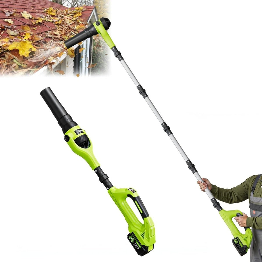 40V Cordless Leaf Blower 30000RPM Gutter Cleaner Adjustable Pole - Kwikley