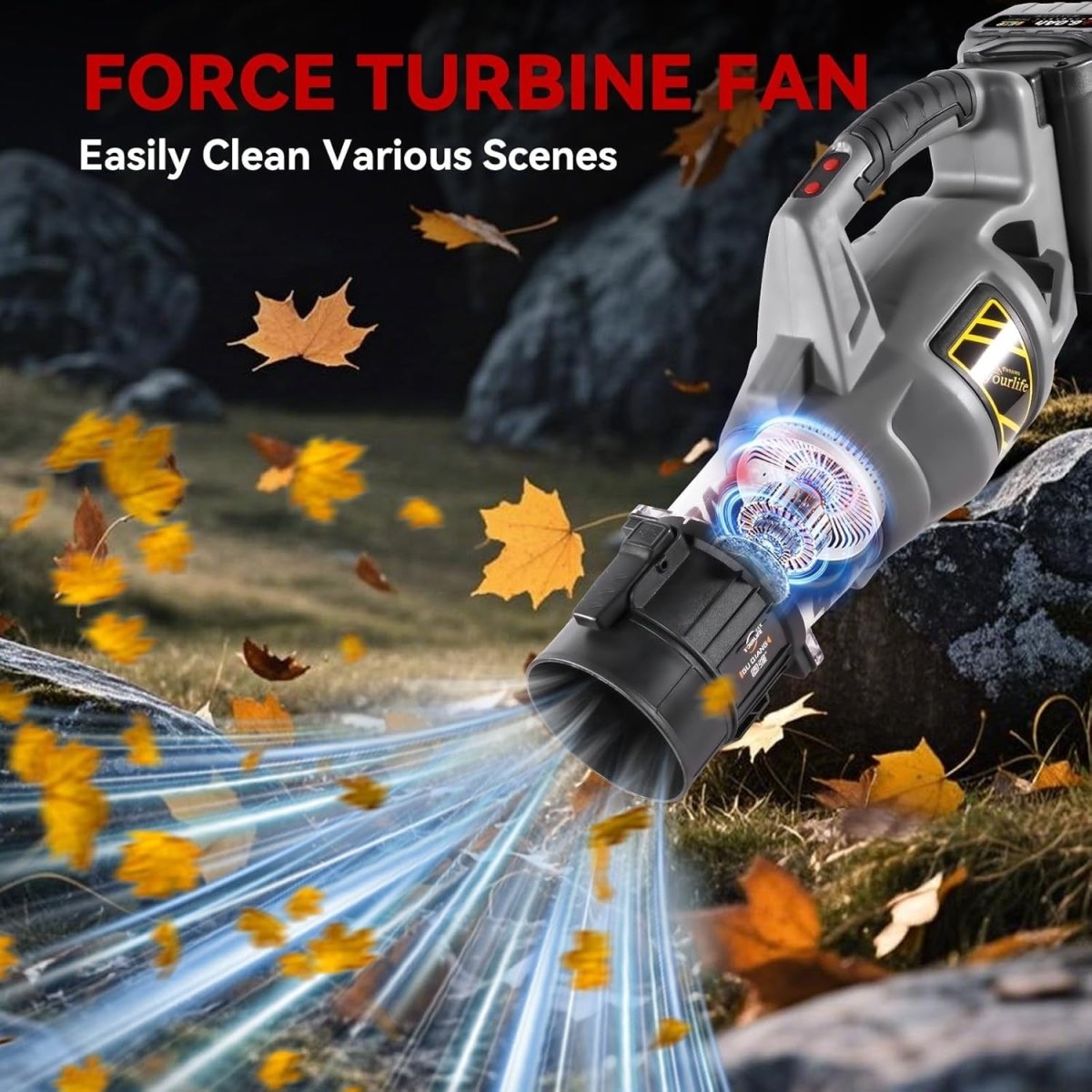 40V Cordless Leaf Blower Brushless Handheld Garden Lawn Snow Cleaner - Kwikley