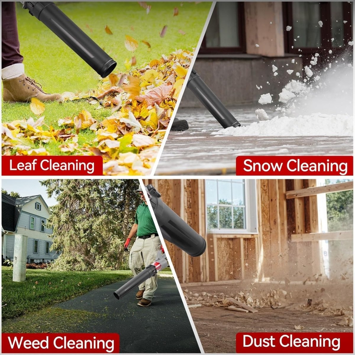 40V Cordless Leaf Blower Brushless Handheld Garden Lawn Snow Cleaner - Kwikley