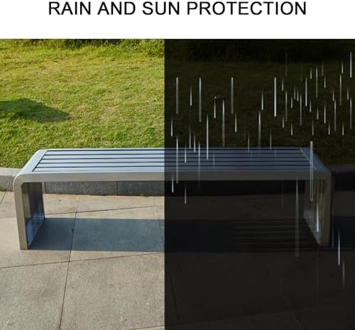 Outdoor Stainless Steel Garden Bench Backless Patio Seat 150cm