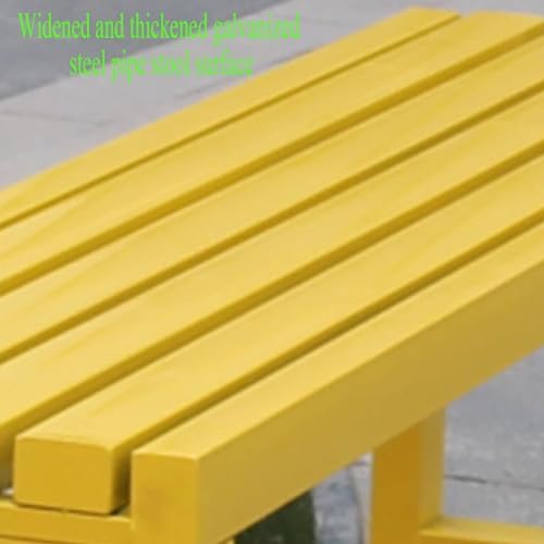 3 Seater Garden Bench Backless Wood Metal Outdoor Patio Seat