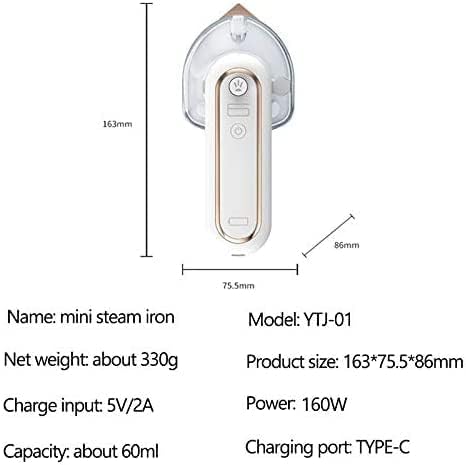 Cordless Mini Travel Iron Rechargeable USB Portable Steam Iron