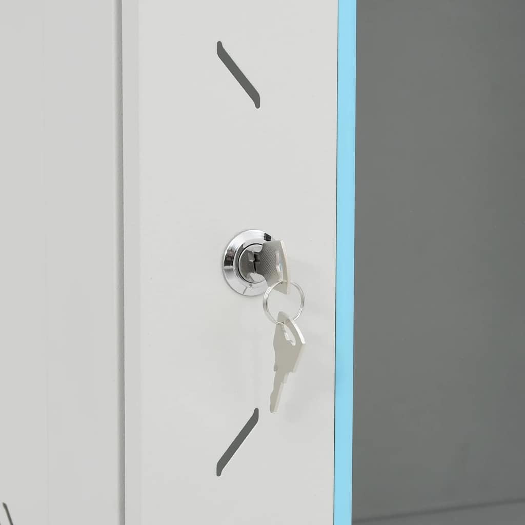 15U Grey Network Cabinet 19 Inch Lockable Glass Door