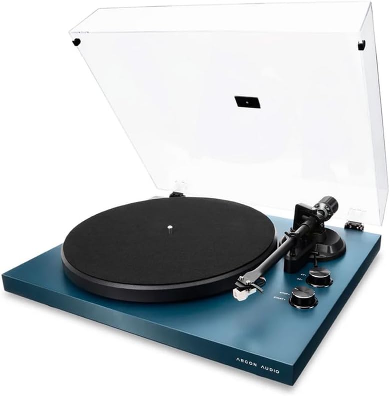 Atlantic Blue Turntable With Built In Phono Preamp