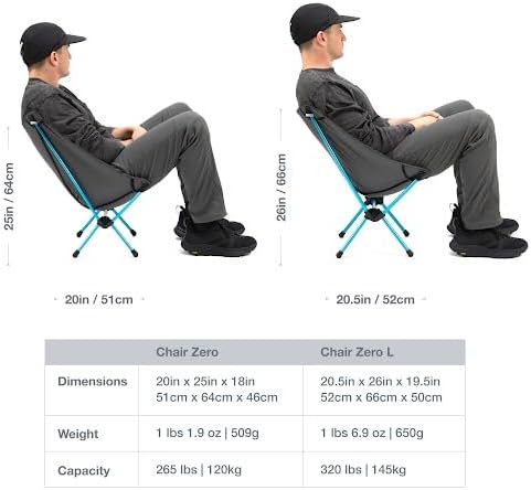 Ultralight Compact Camping Chair Large Grey Seat