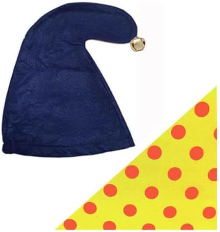 Noddy Hat Scarf Costume Set Gnome Fancy Dress Cosplay