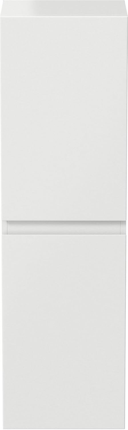 Wall Mounted Tall Bathroom Cabinet White Gloss 2 Door