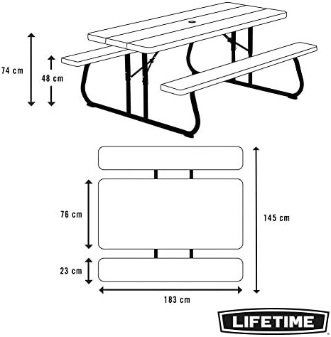 6FT Outdoor Picnic Table Bench Set Heavy Duty Garden Dining