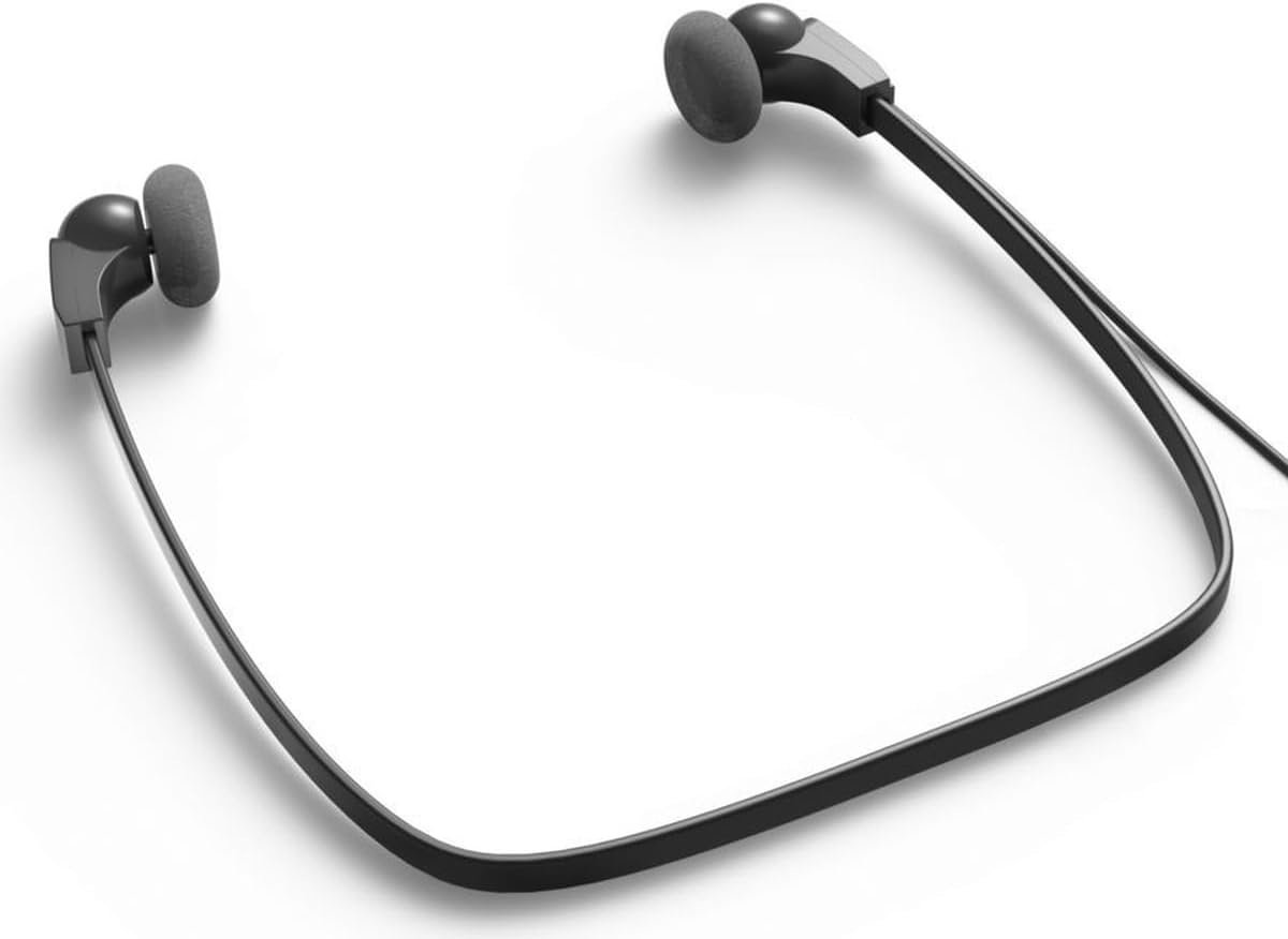 Transcription Neckband Headphones Wired 3 Meter Cable