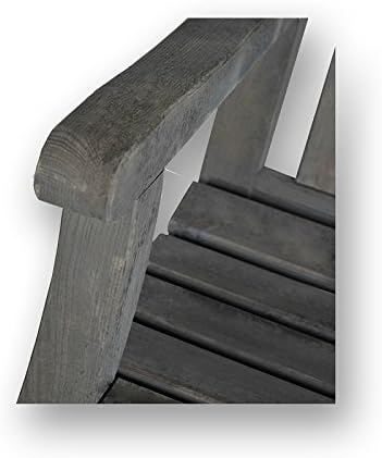 183cm Wooden Garden Bench 4 Seater Heavy Duty Park Seat Dark Grey