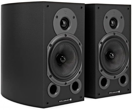 100W Bookshelf Passive Speakers Carbon Fibre HiFi Stereo Pair