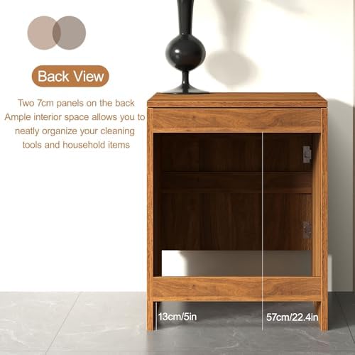 Robot Vacuum Storage Cabinet Side Table Hidden Shelves 50x50x67cm