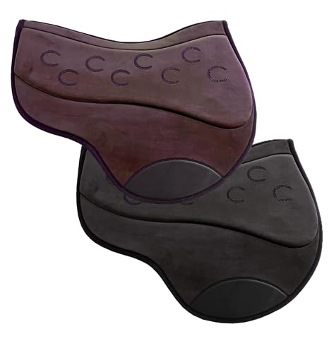 Tech Velvet Jump Saddle Pad Anti Slip Brown
