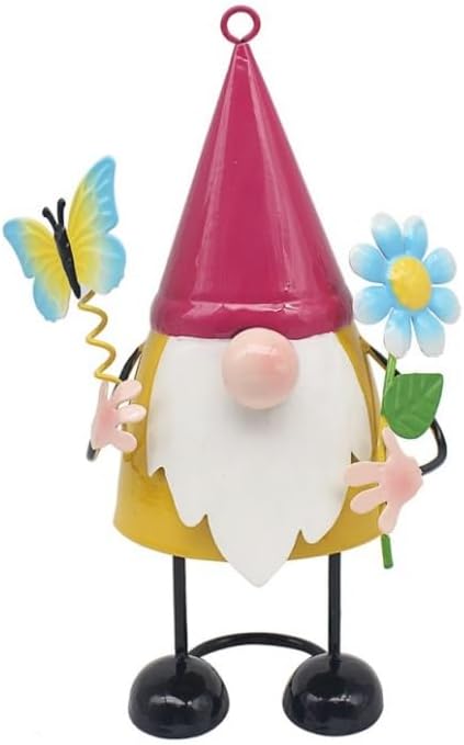 Garden Gnome Butterfly Ornament Resin Outdoor Decor Gift