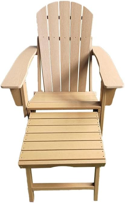 Adirondack Garden Chair w/ Pull Out Footrest & Cup Holder Polywood