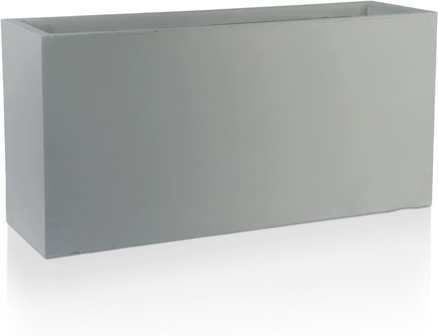 100cm Large Trough Planter Grey Stone Effect Garden Pot