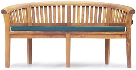 Curved Teak Banana Garden Bench 3 Seater Outdoor Patio Seat