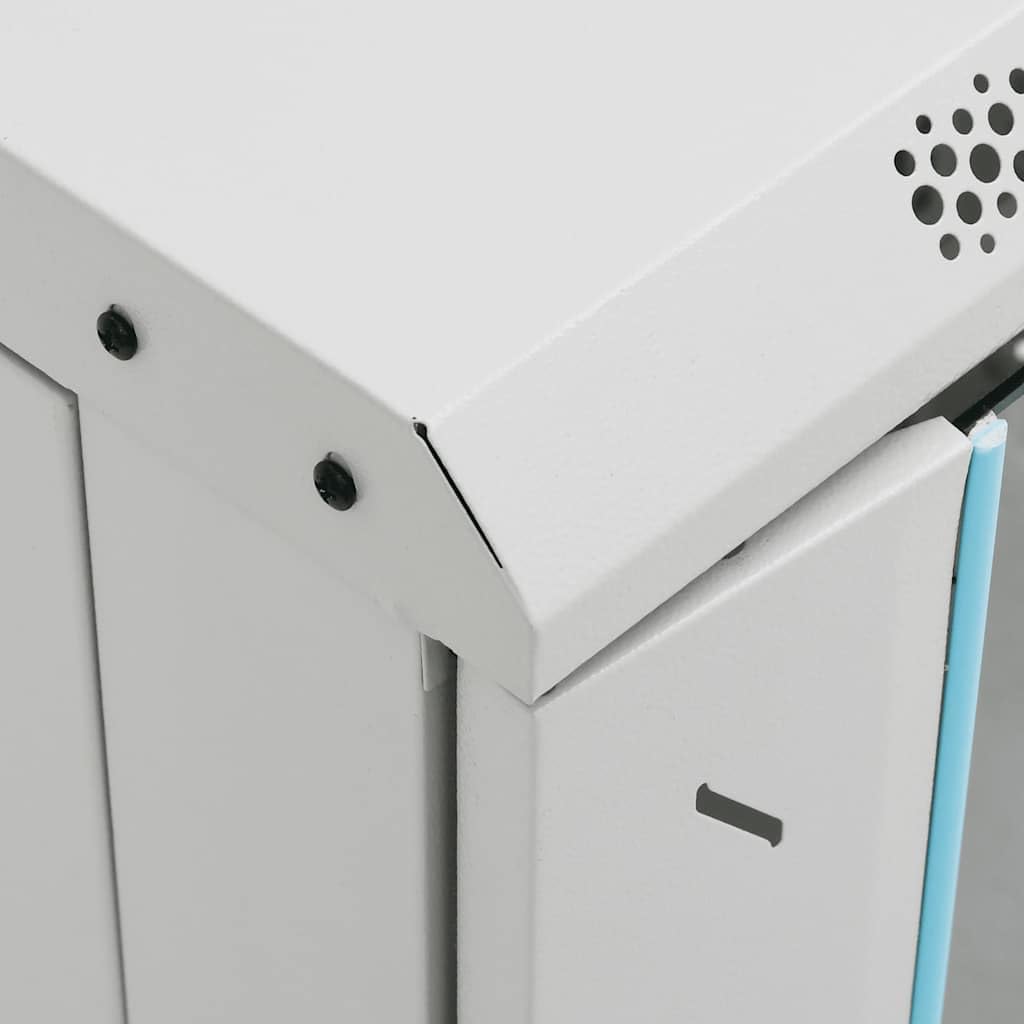 15U Grey Network Cabinet 19 Inch Lockable Glass Door