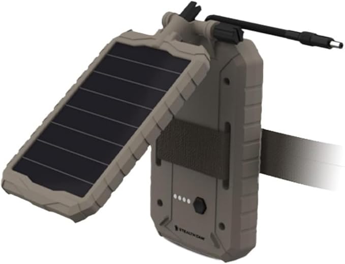 12V Trail Camera Solar Battery Pack 5000mAh w 10ft Cable