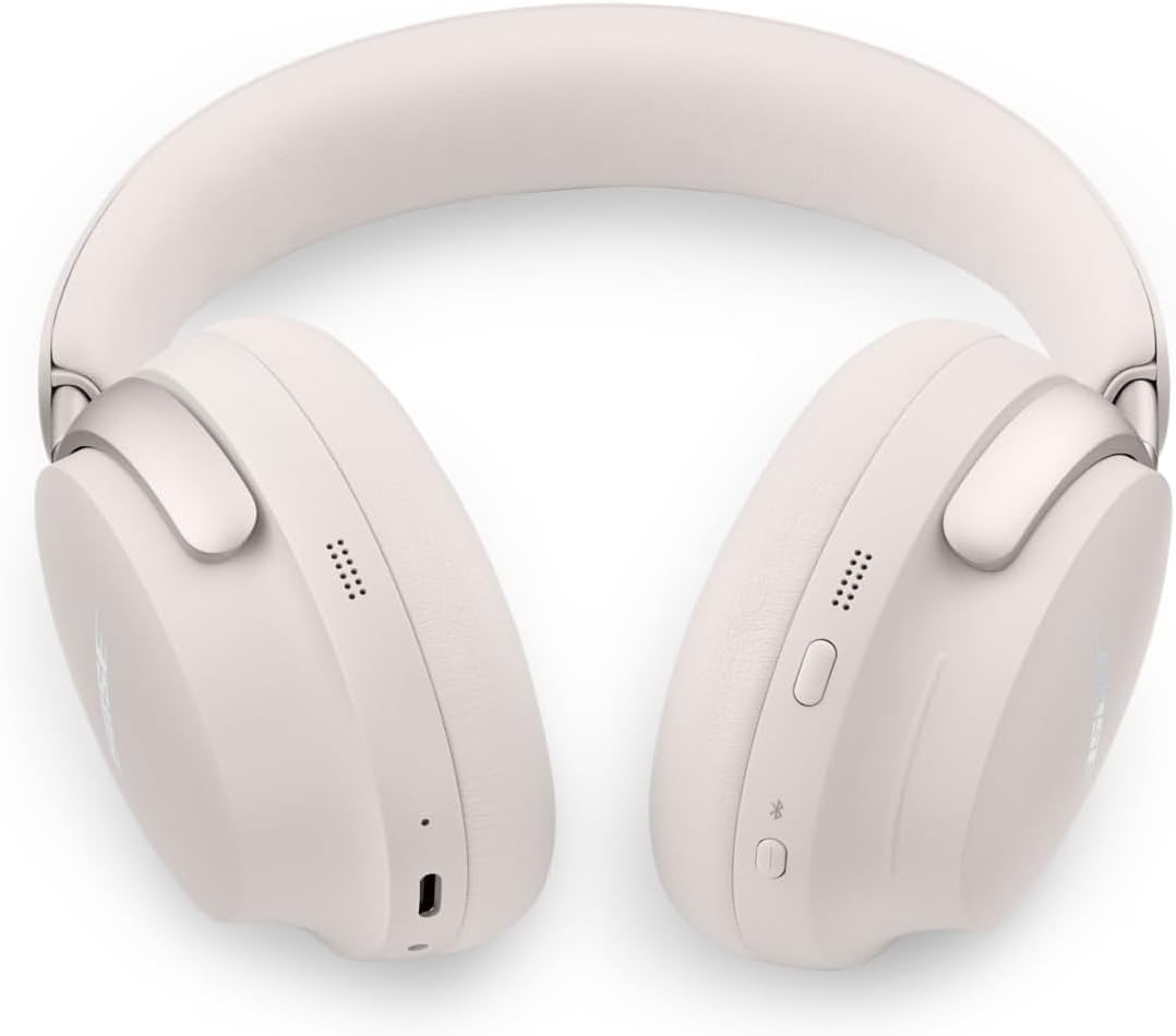 Wireless Noise Cancelling Over Ear Headphones Spatial Audio 24Hr White
