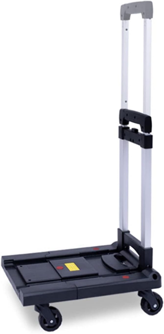 Portable Folding Flatbed Hand Cart 6 Wheel Retractable Dolly