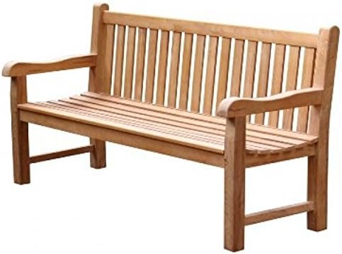 5ft Teak Garden Bench Solid Wood Outdoor Patio Park Seat