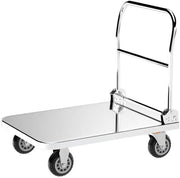 150KG Stainless Steel Platform Truck Folding Push Cart