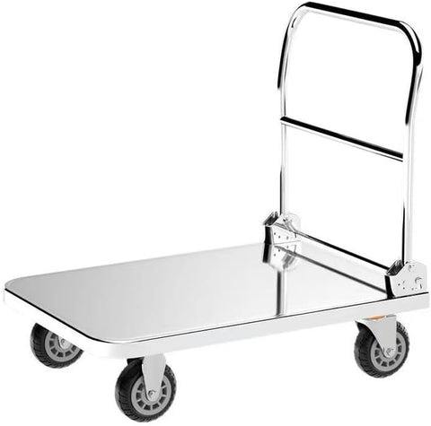 150KG Stainless Steel Platform Truck Folding Push Cart