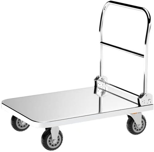 150KG Stainless Steel Platform Truck Folding Push Cart