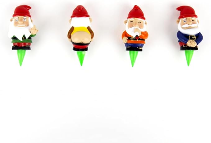 Naughty Gnome Planters Set Funny Plant Pot Decor Insert