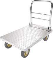 Heavy Duty Steel Platform Trolley Folding Dolly Cart Red