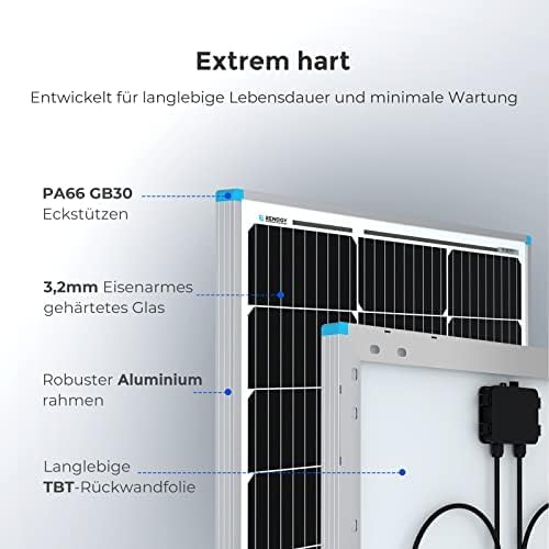 100W 12V Monocrystalline Solar Panel High Efficiency RV Boat