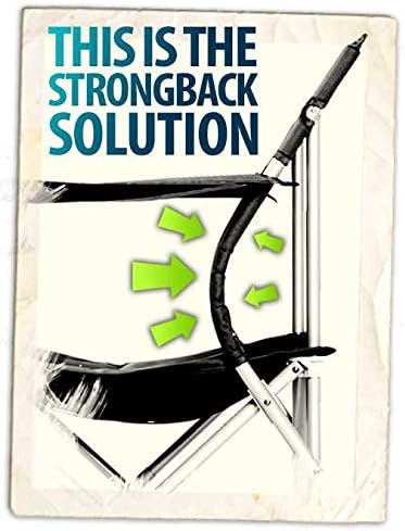 Ergonomic Camping Chair with Lumbar Support Black