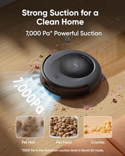 Robot Vacuum Mop Self Empty 7000Pa Auto Wash Slim Smart Clean