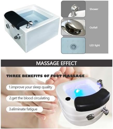 Pedicure Foot Spa Tub Acrylic Chair Massage Basin Salon Home