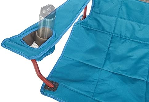 Low Folding Camping Chair Padded Outdoor Seat Brown